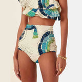 One-Shoulder Embroidered Swimsuit