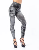 Sexy Push Up Faux Denim Leggings