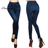 Plus Size Fashion Faux Denim Jeans Leggings