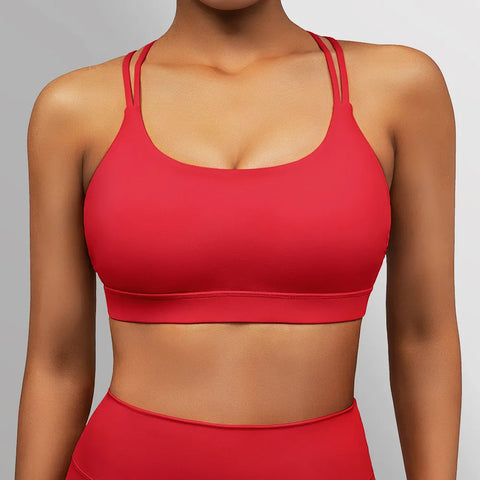 Padded Cross Strap Sports Bra