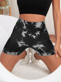 Tie Dye High Waisted Seamless Shorts