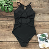 Solid Sexy One-Piece Swimsuit